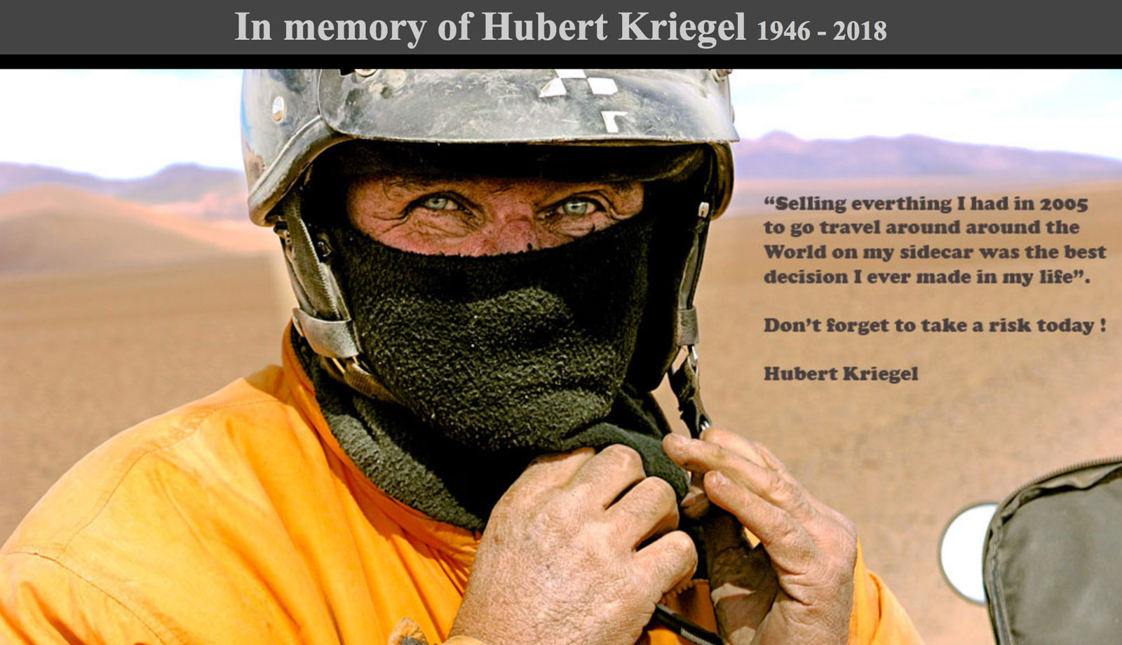 In Memory of Hubert Kriegel